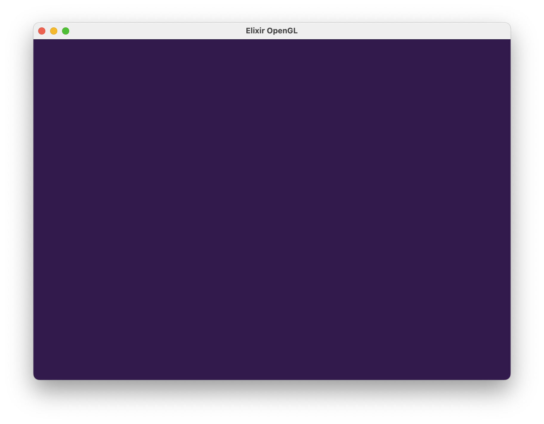 blank window with purple background