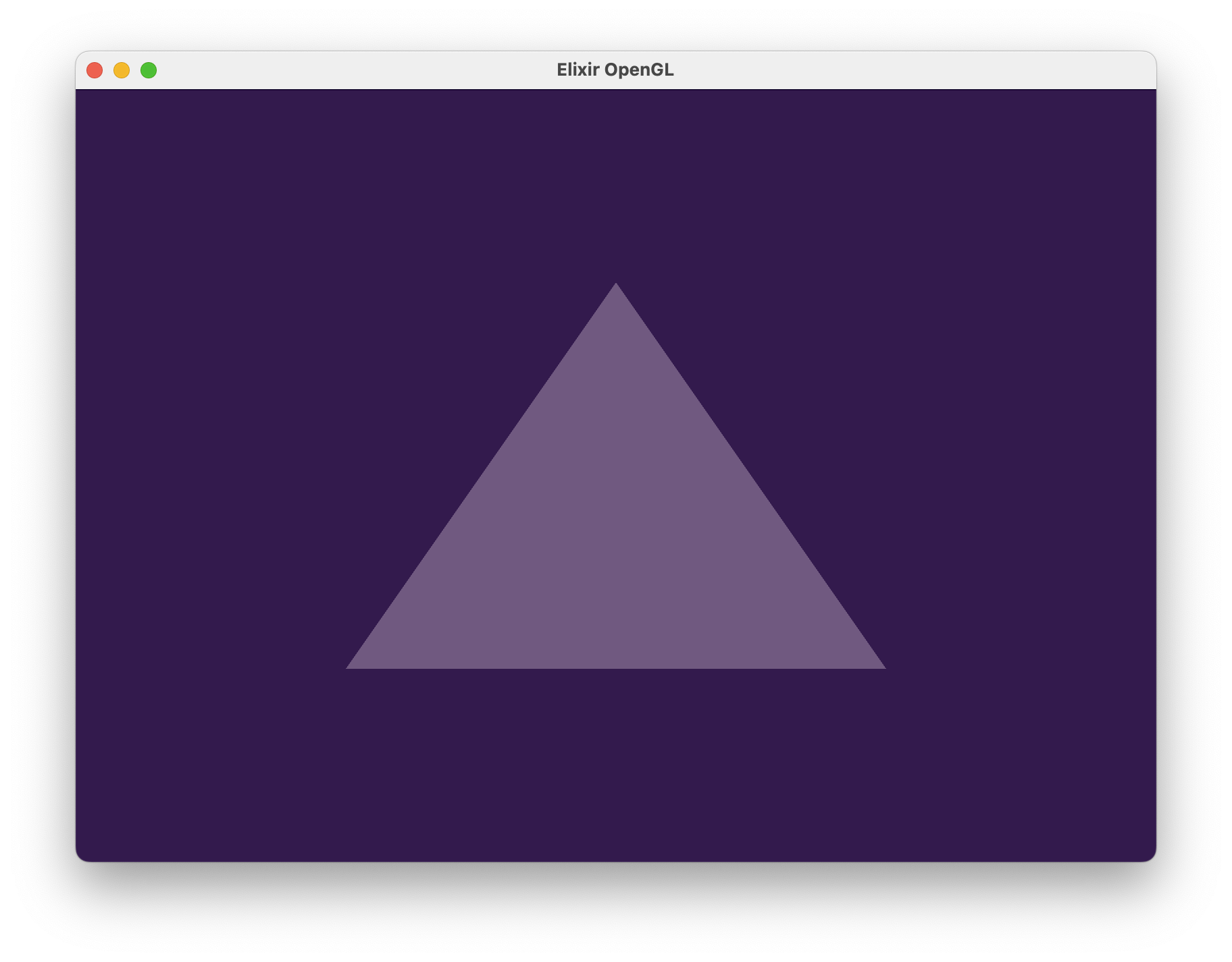 off-purple triangle with purple background